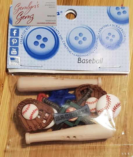 Baseball Button/Embellishments