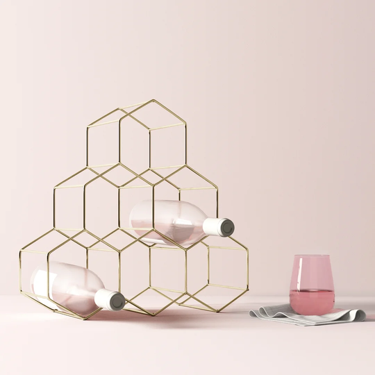 Callaghan 6 Bottle Tabletop/Countertop Wine Bottle Rack