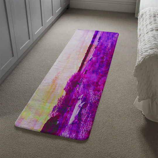 Longville Vintage Pinky Cow Designer Shaggy Purple/Pink Rug