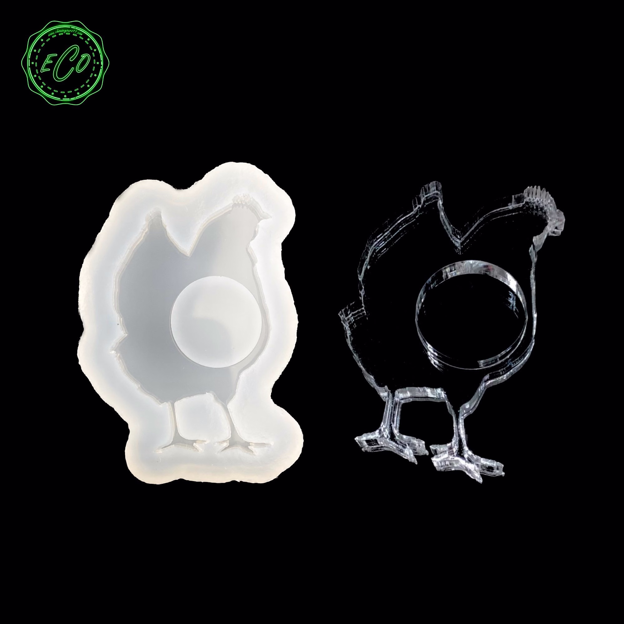 Hen Shaker Silicone Mold Resin Chicken