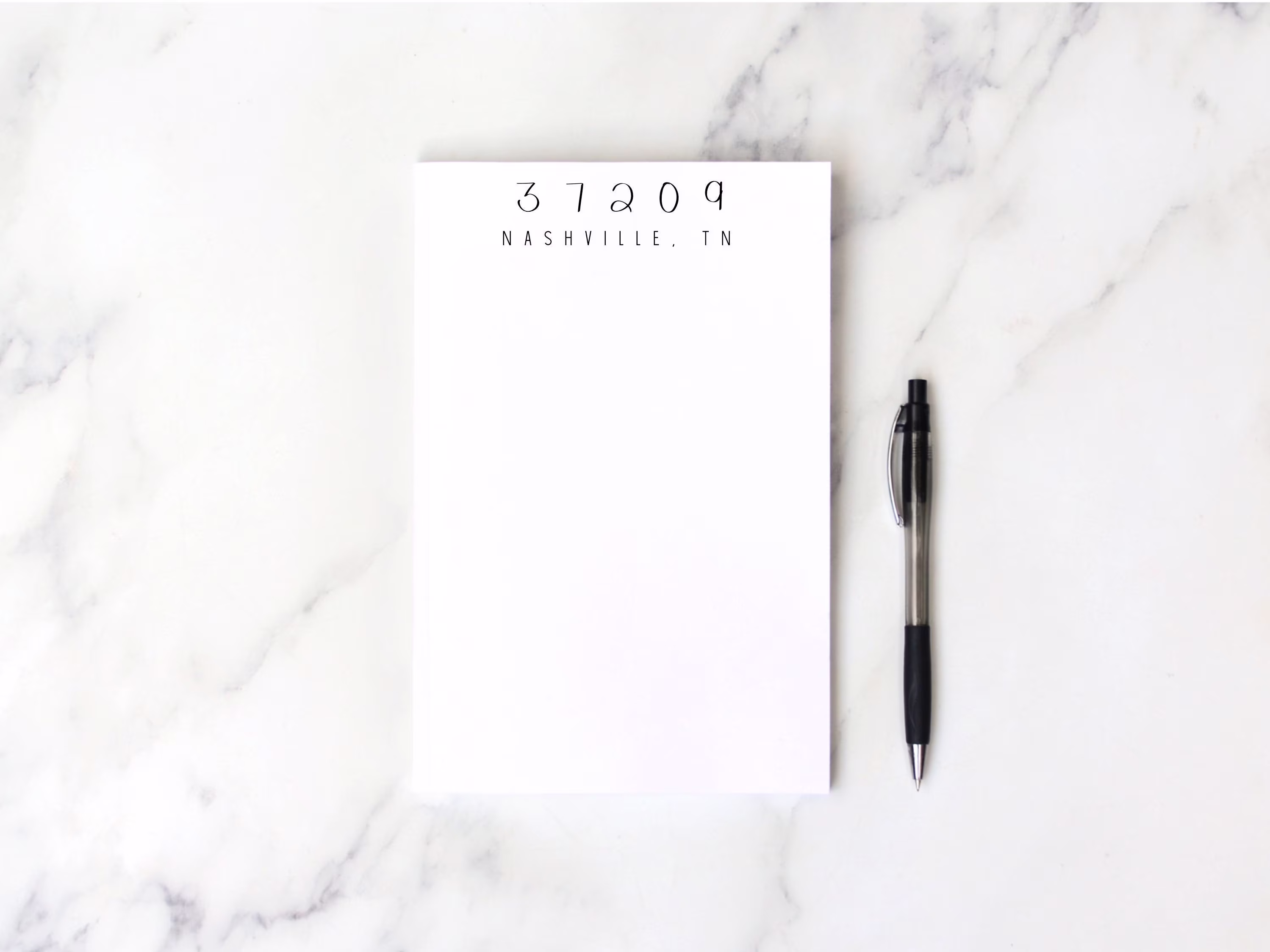Zip Code Notepad, Housewarming New Homeowner Gift, Personalized Notepad