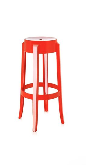Pair Of Original Charles Ghost Bar Stool Designed By Philippe Starck For Kartell