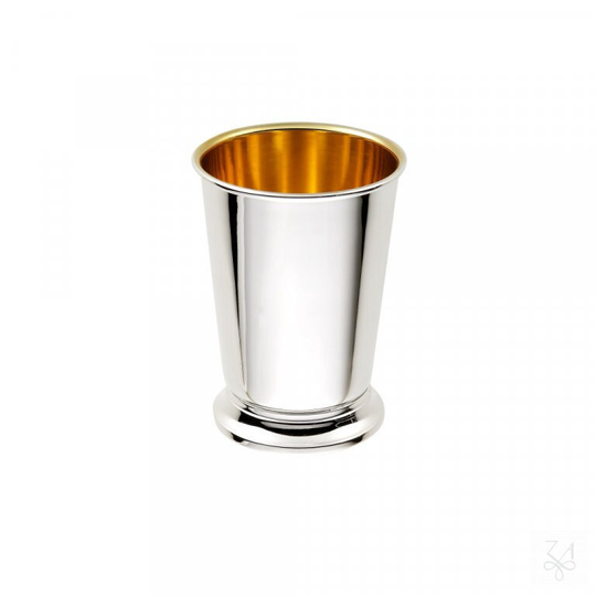 Plain Italian Sterling Silver Kiddush Cup - Beaker 7.8cm High