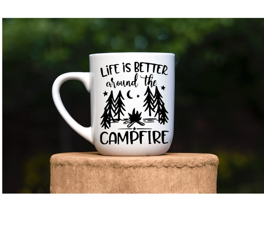 Life Is Best Around The Campfire Vinyl Sticker Decal