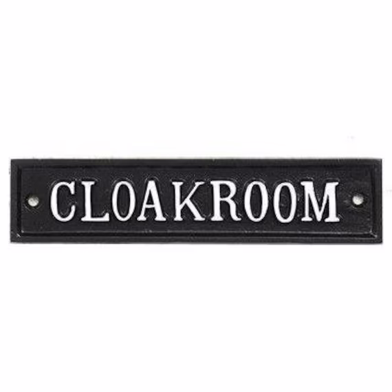 Cloakroom Door Sign