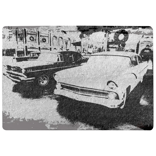 Walsh Cool Cars Designer Shaggy Grey/Black Rug