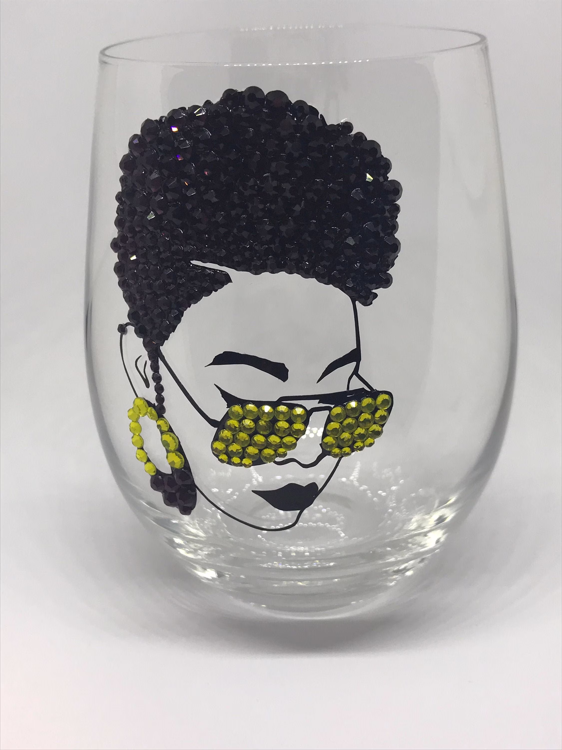 Bling 21Oz Stemless Wine Glass - Fly Girl