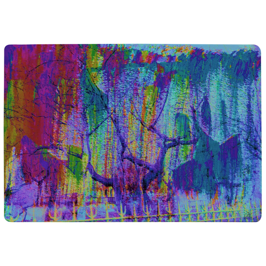 Yeager Tree Growth Designer Shaggy Blue/Pink Rug