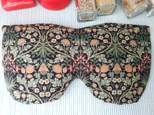 William Morris Weighted Oragnic Eye Pillow, Gift For Yoga Lovers, Best Gifts, Strapless Organic Mask, Pillow