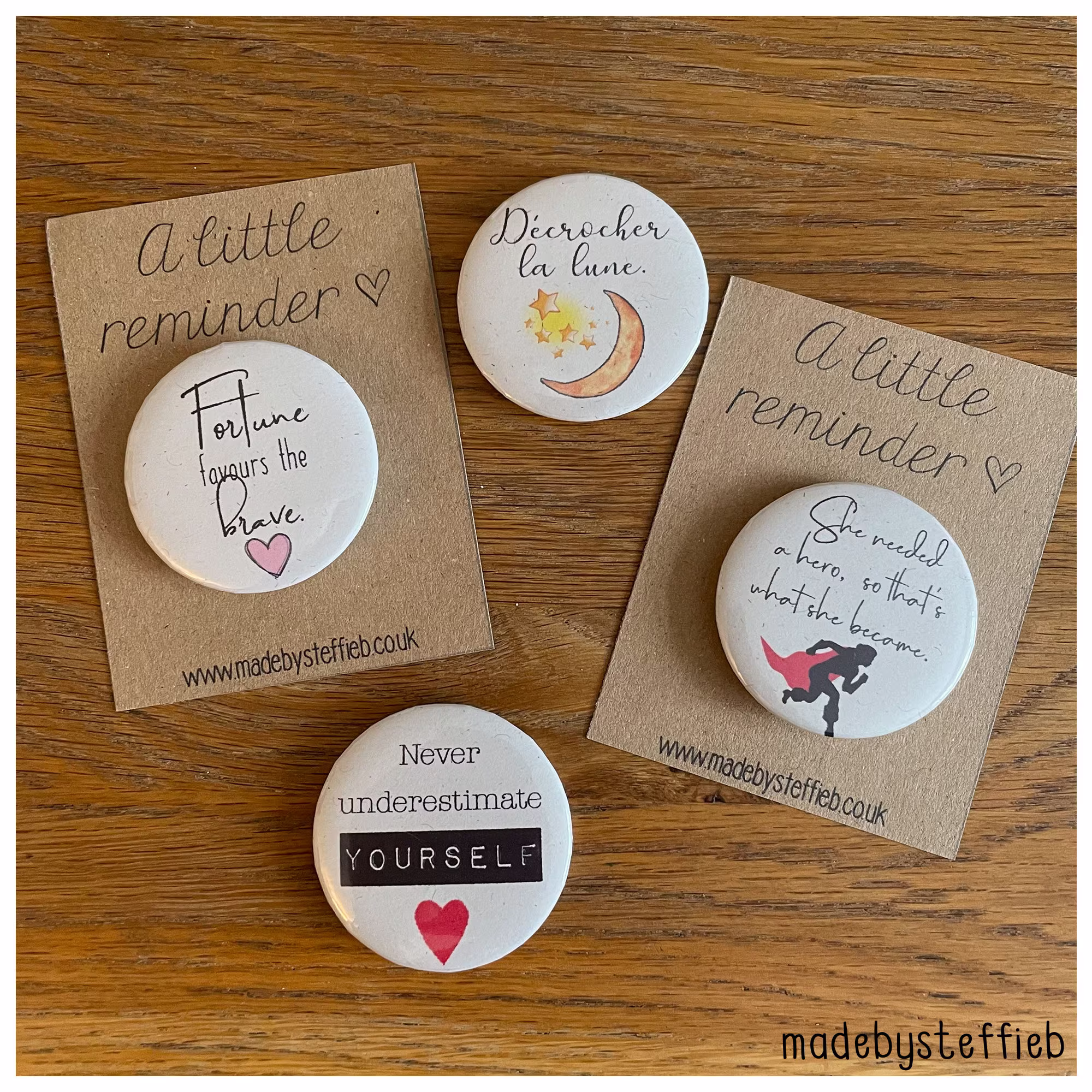 You're My Hero, Be Brave Best Friends, Never Underestimate Yourself, Positive Quotes, Love, Button Pins Badges, Fridge Magnet 44mm Set 34