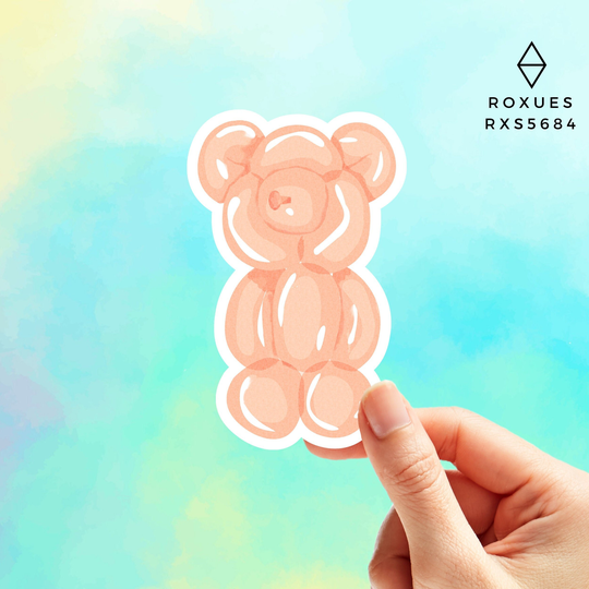 Balloon Bear Animals Sticker, Water Bottle Laptop Animals, Macbook Stickers, Macbook Decal