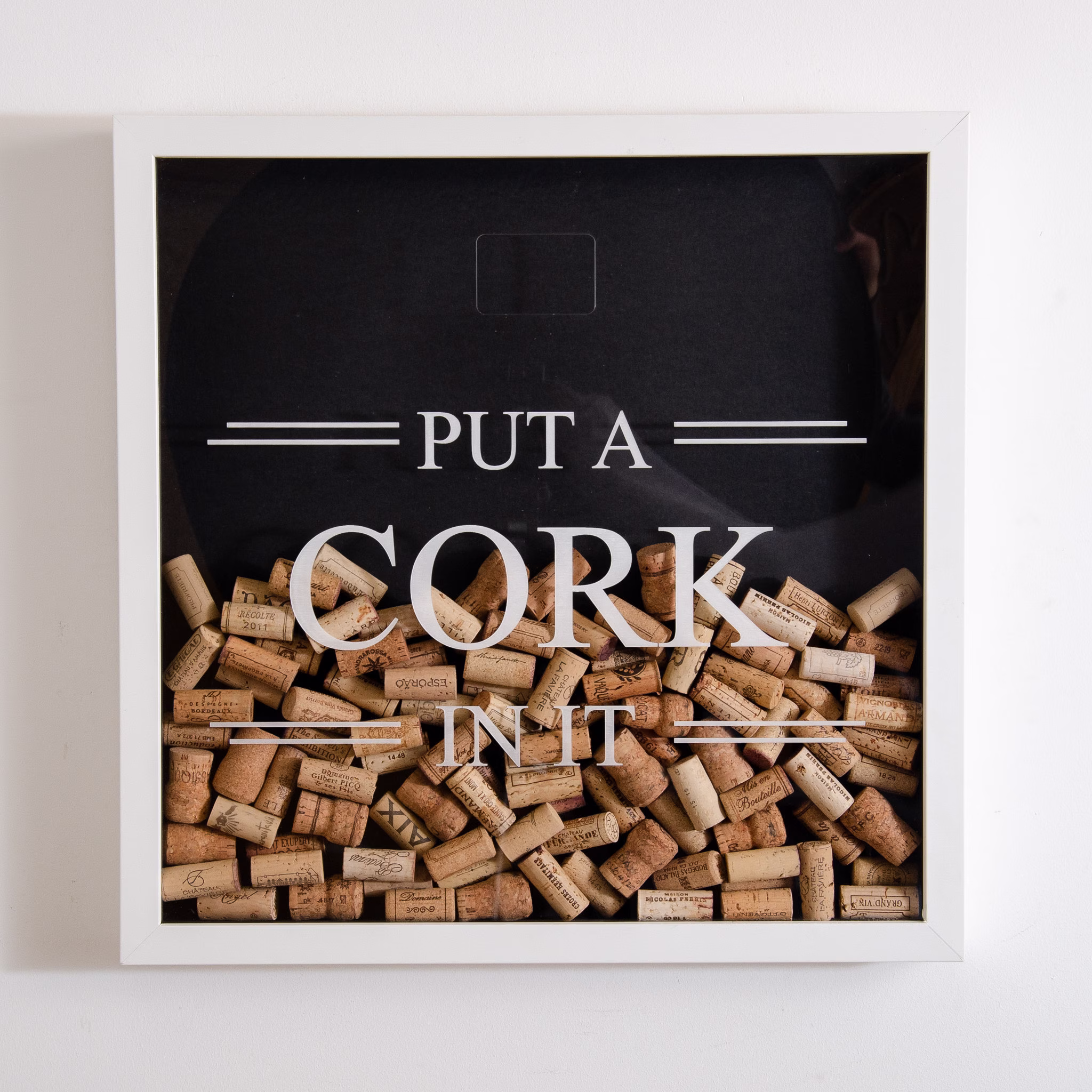 Cork Collector Frame Extra Large Champagne Wine Holder Gin Beer Bottle Caps Square Memory Box Frame Wall Decor Gift Present Birthday