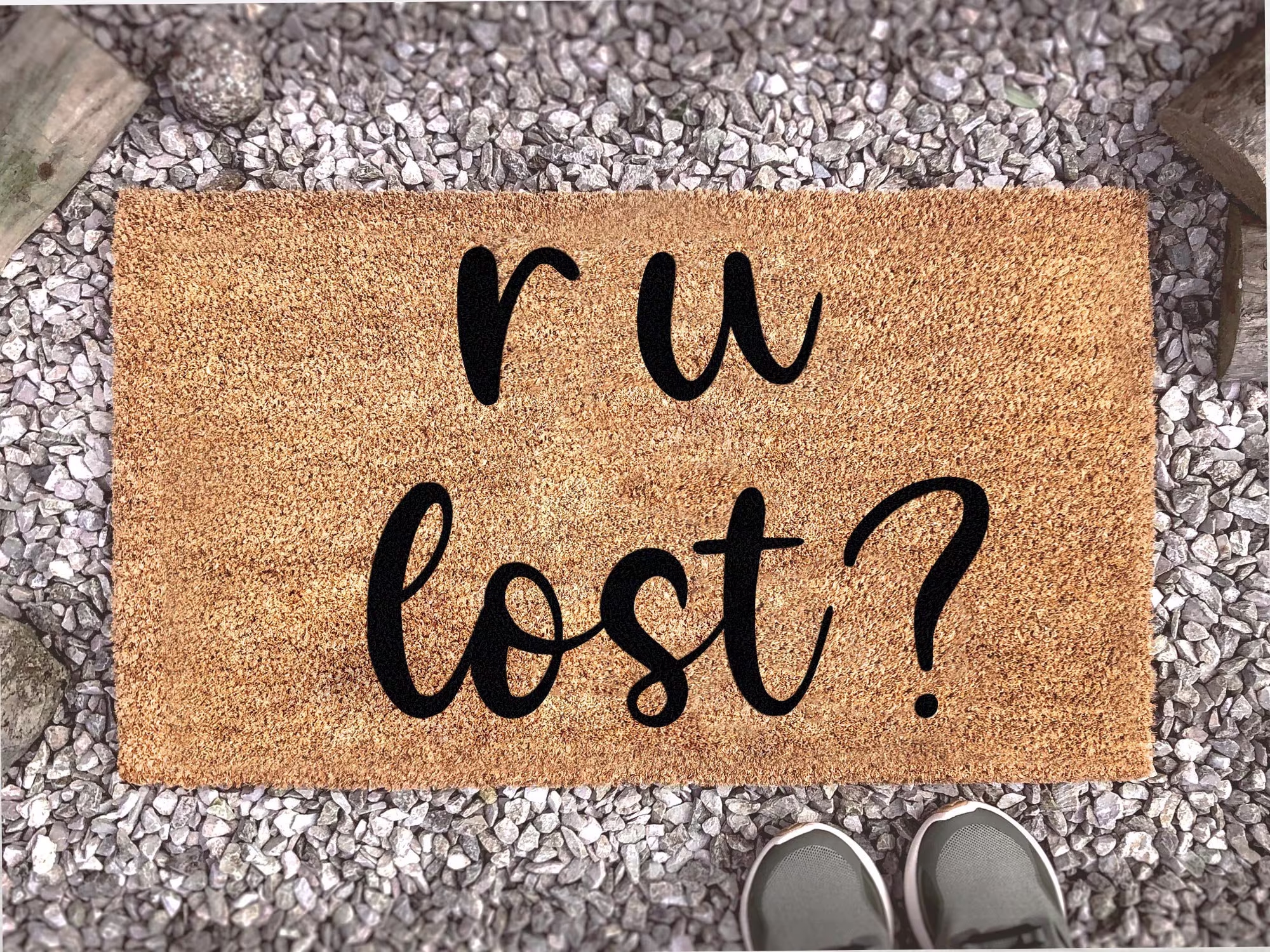 R U Lost Funny Doormat - Welcome Mat Farmhouse Go Away Gift Home Housewarming