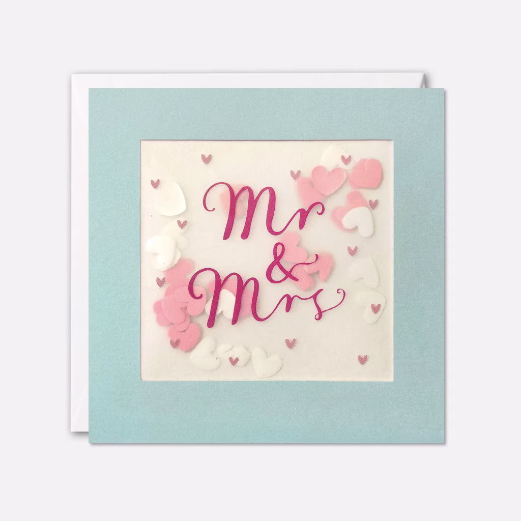 Mr & Mrs Wedding Card With Paper Confetti - Shakies By James Ellis