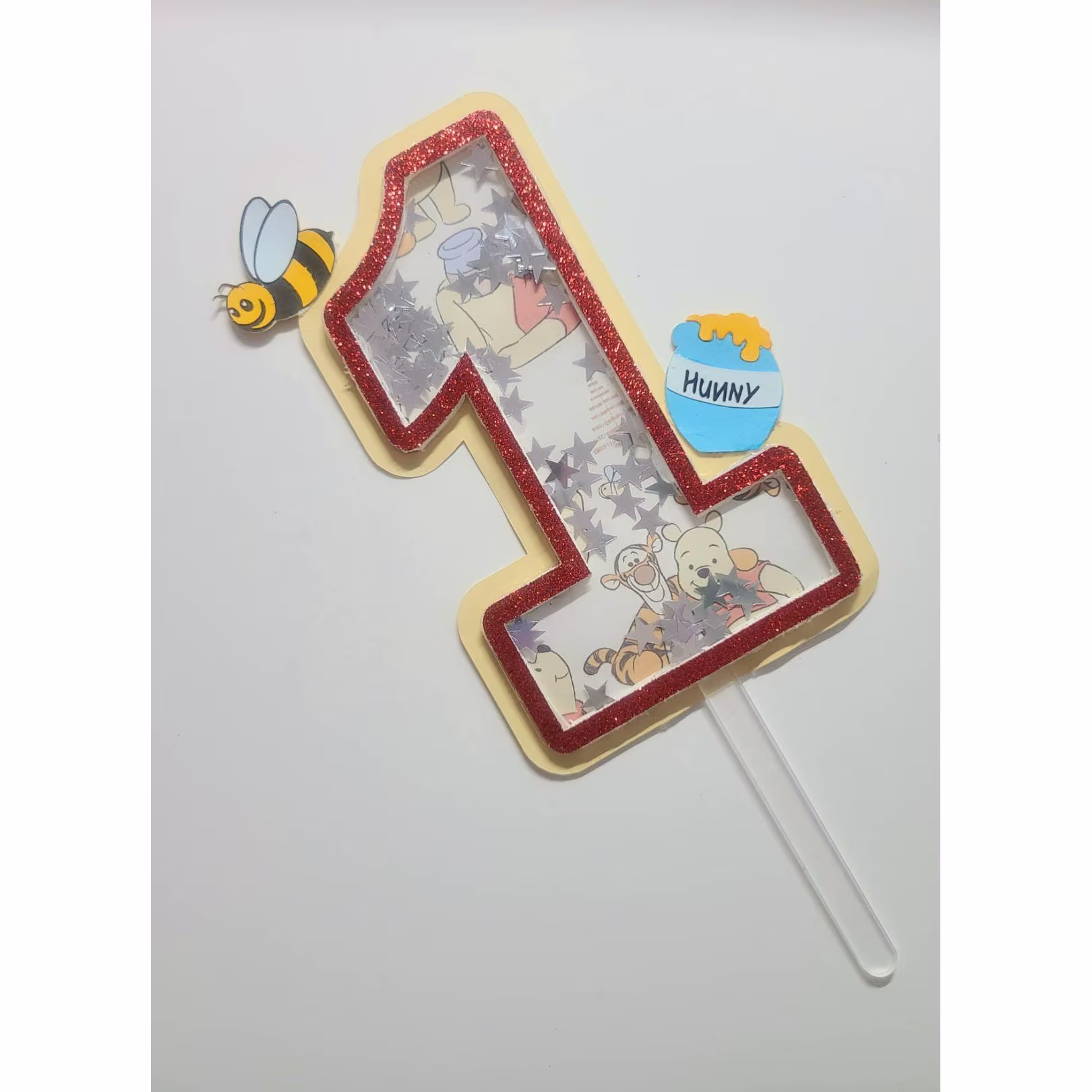 Winnie The Pooh Shaker Cake Topper & Cupcake Toppers