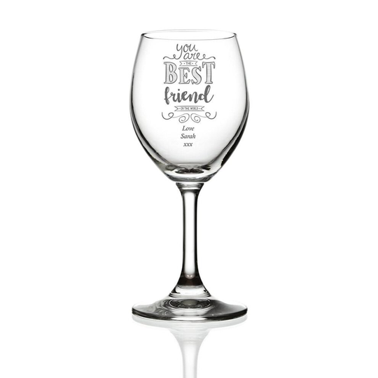 Gift For Friend Personalised Engraved Wine Glass
