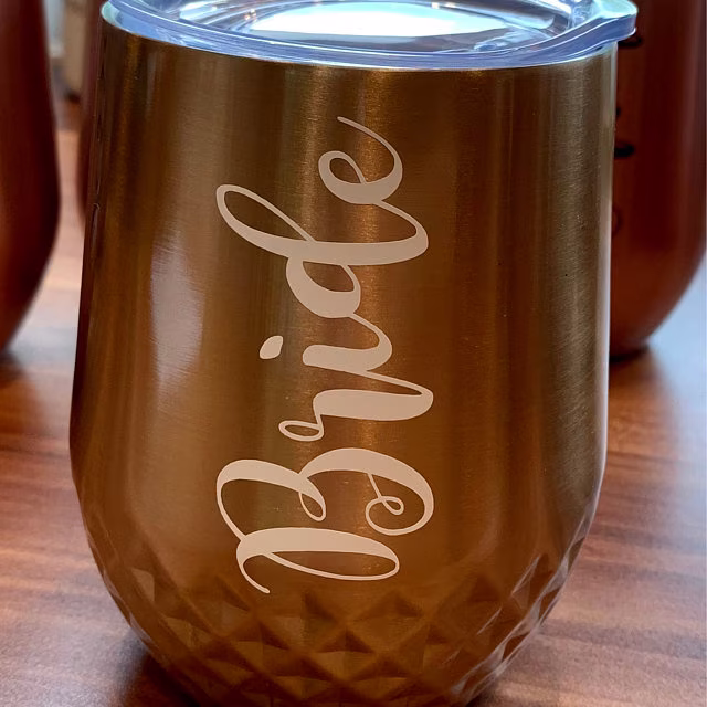 Custom Names Vinyl Decals, Personalized Wine Glass Decals