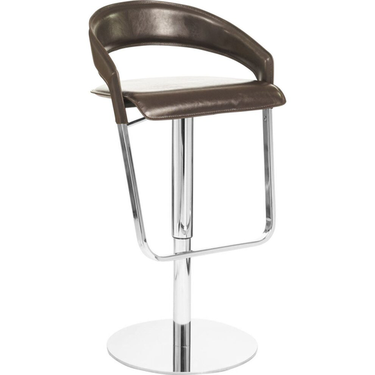 Eleganza Signature Real Leather Bar Stool Black