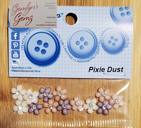 Pixie Dust Flowers Button/Embellishments