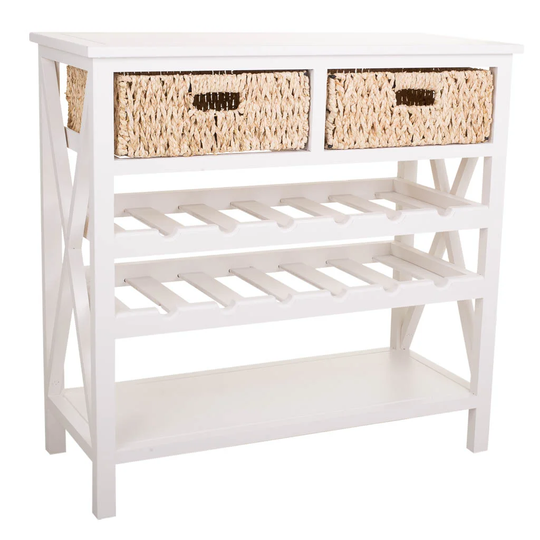 WHITE WOODEN SIDEBOARD