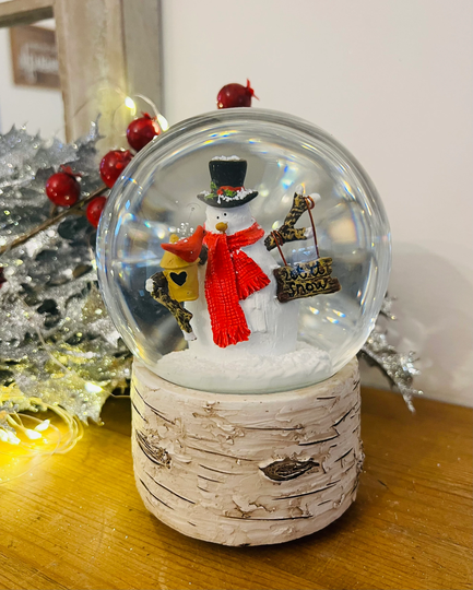 Musical Snowman Snow Globe, Water Winter Wonderland, Christmas Ornament, We Wish You A Merry Christmas, Snowflakes, Let It