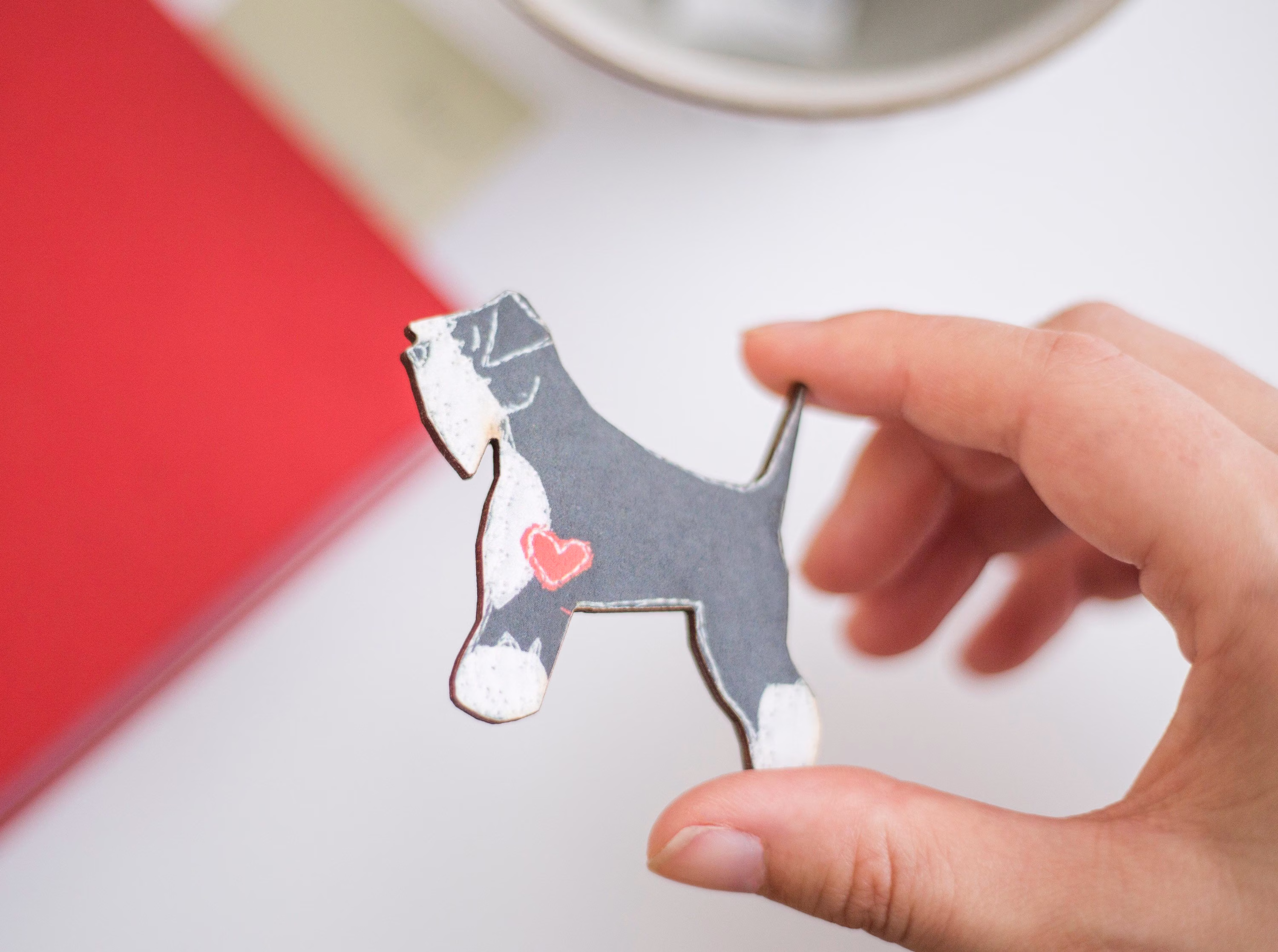 Schnauzer Terrier Gifts - Dog Fridge Magnet Wooden