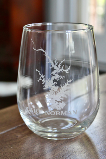 Lake Norman, Nc Map Glasses