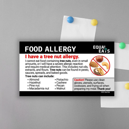 Tree Nut Allergy Magnets - Food Reminder Magnet