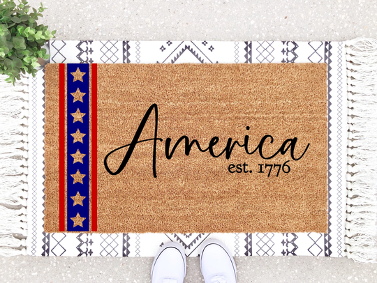 American Doormat - 1776 Patriotic Decor 4Th Of July America Usa Welcome Mat Home