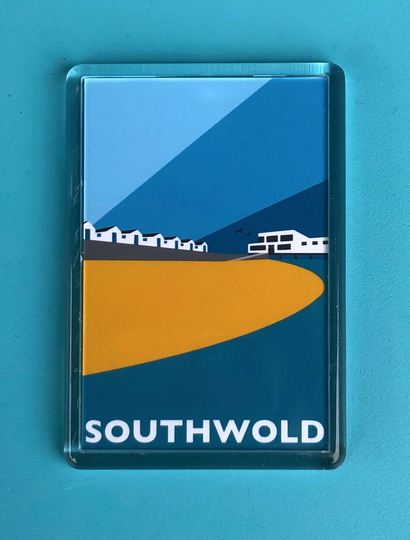 Southwold Travel Poster Style Fridge Magnet By Rebecca Pymar