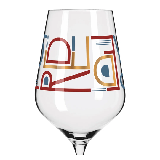 RITZENHOFF Heart Crystal Red Wine Glass #10 by Christine Kordes, 570ml, in a gift box