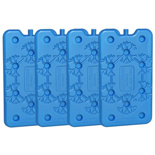 4 Medium Ice Packs Reusable Plastic Freezer Ice Brick Block For Cooler Bag 400ml