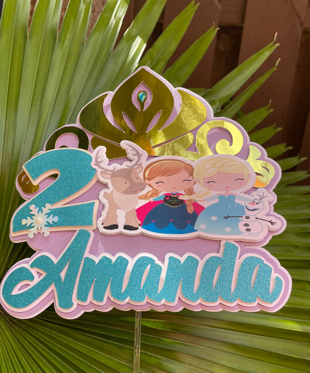 Baby Frozen Cake Topper, Cupcake Topper, Banner Birthday, Cupcake Favor Bags, Girl Birthday