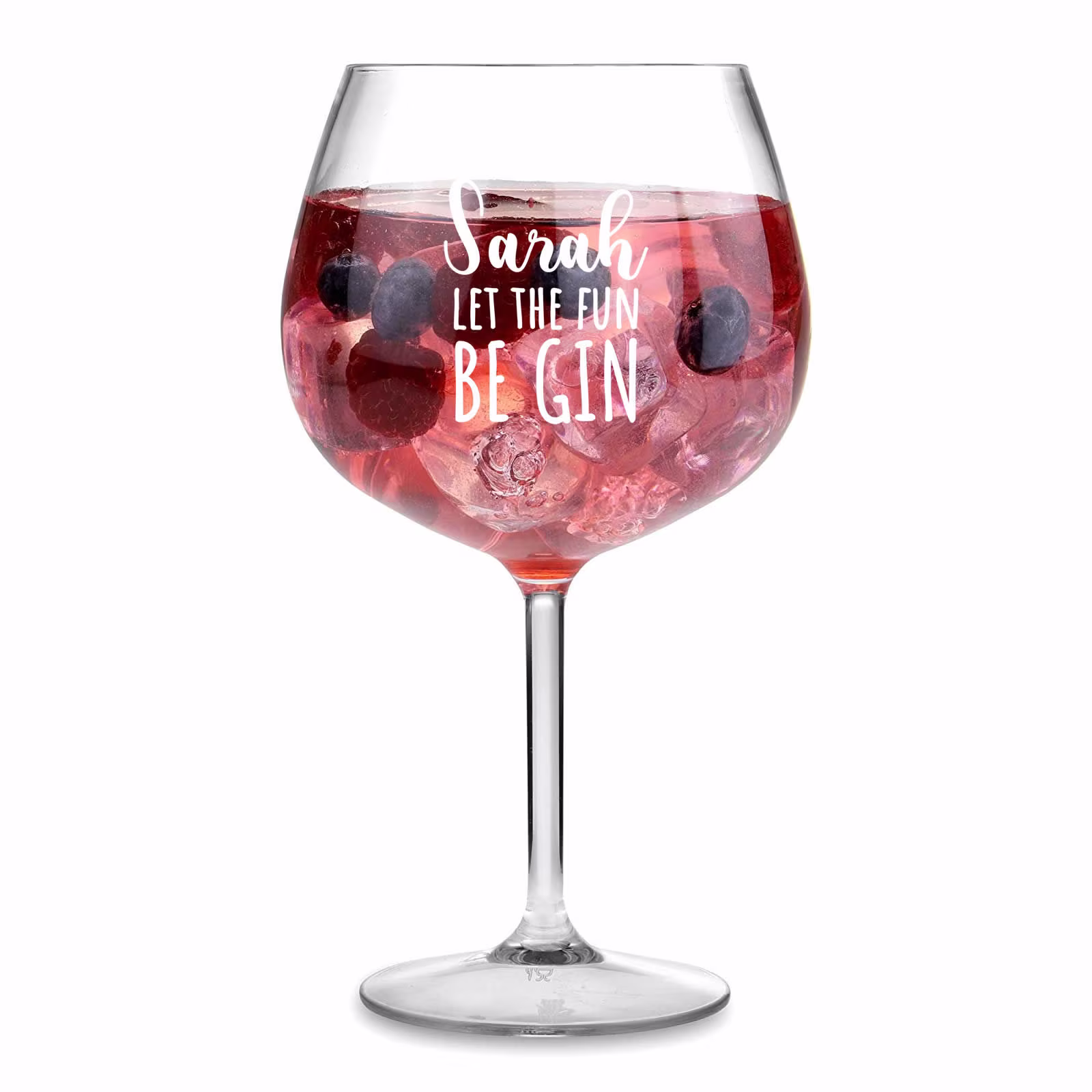 Personalised Gin Glass, Engraved Balloon Glass Wedding Bridesmaid Birthday Gift, Fun Be-Gin