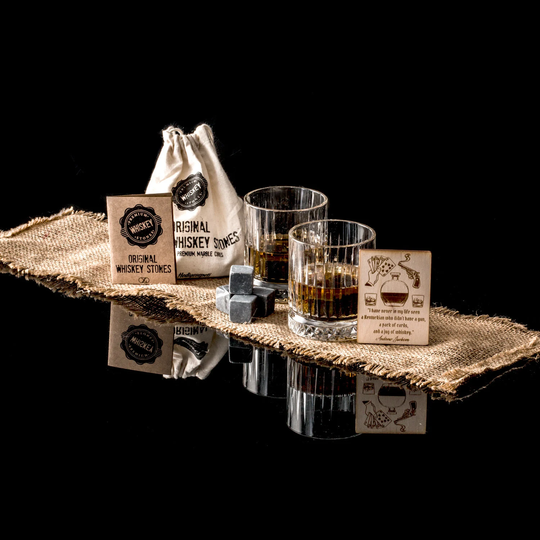 Whiskey Glass Set With 2 Pcs Custom Bourbon Glasses Stones Gift Set. Set As Gifts For Lover