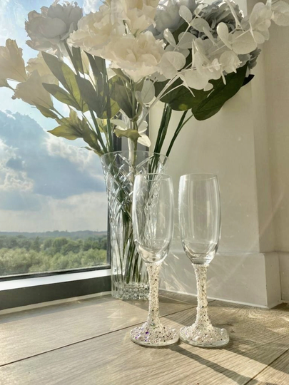 Customised Cinderella Flute Glasses, Glassware, Set Of 2|Set 4|Set 6, Gift For Her