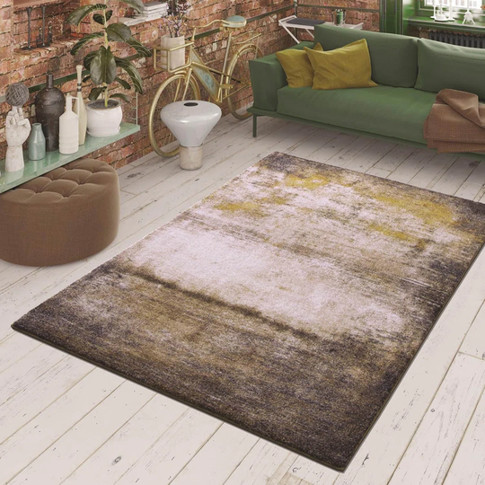 Satchell Flatweave Brown/White/Yellow Rug