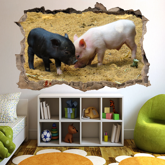 Farm Animals Piglets Pigs Barn Wall Sticker Art Poster Mural Transfer Decal Print Kids Living Room Home Nursery Office Shop Decor Id293