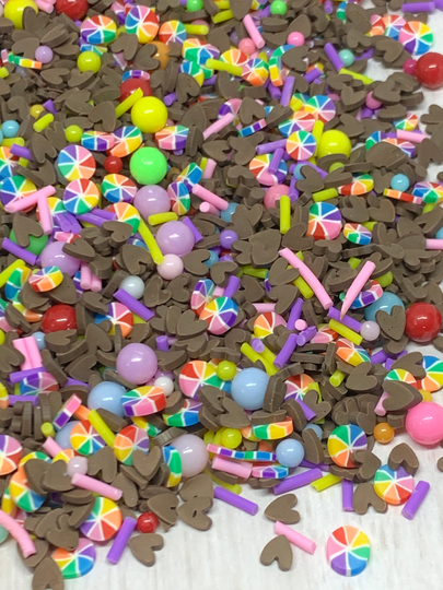 Faux Sprinkles, Polymer Fake Heart Clay Sprinkles
