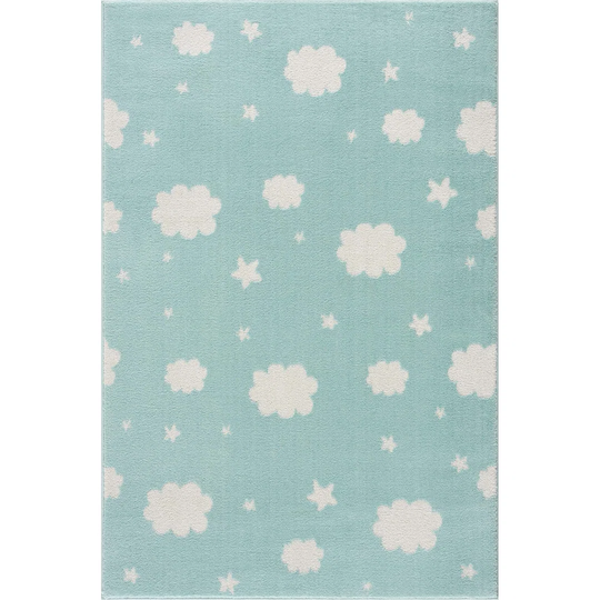 Machine Woven Mint/White Area Rug