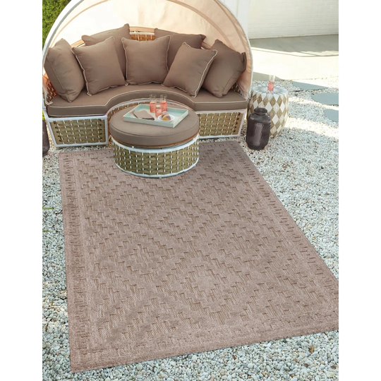 Jacobsen Machine Woven Polypropylene Beige Rug