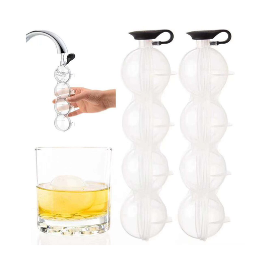 4 Cavity Ice Cube Maker Form For Ice Flexible Silicone Whiskey Cocktail DIY Round Ice Ball Ice Grid Party