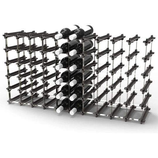 Villegas 60 Bottle Floor Wine Bottle Rack in Black