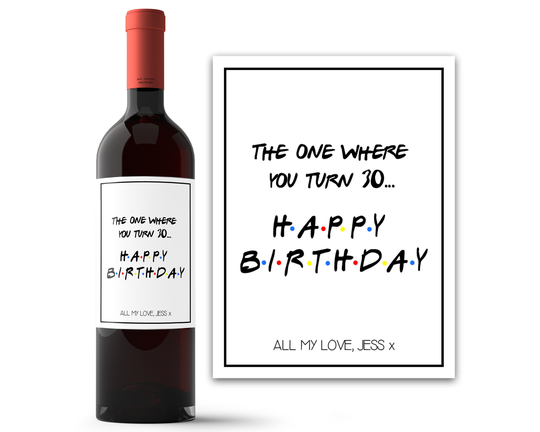 30Th Birthday Fun Wine Label - Gift For Women Men 30 & Fabulous Thirtieth