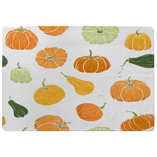 Farnsworth Pumpkin Illustrations Designer Shaggy Orange/Ivory Rug