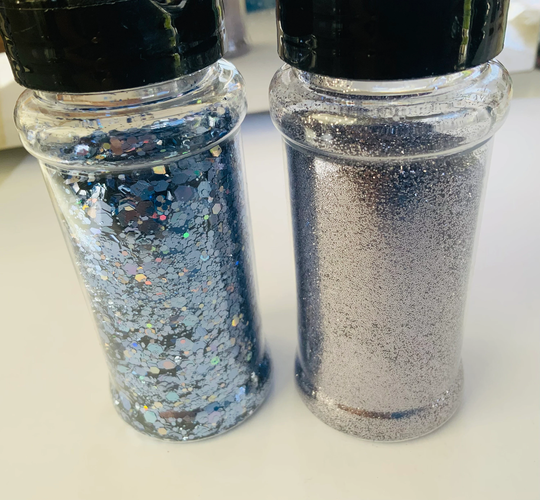 Sale , 2 Frozen Ocean Glitter Shakers Bulk Sale Frozen Snowflake Craft Supplies