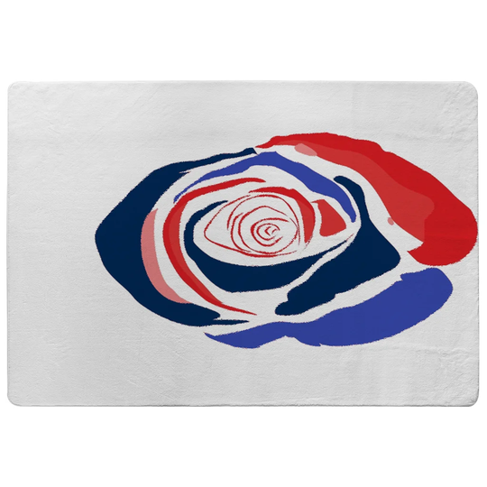 Feldman Rose Designer Shaggy Navy/Blue/Red Rug