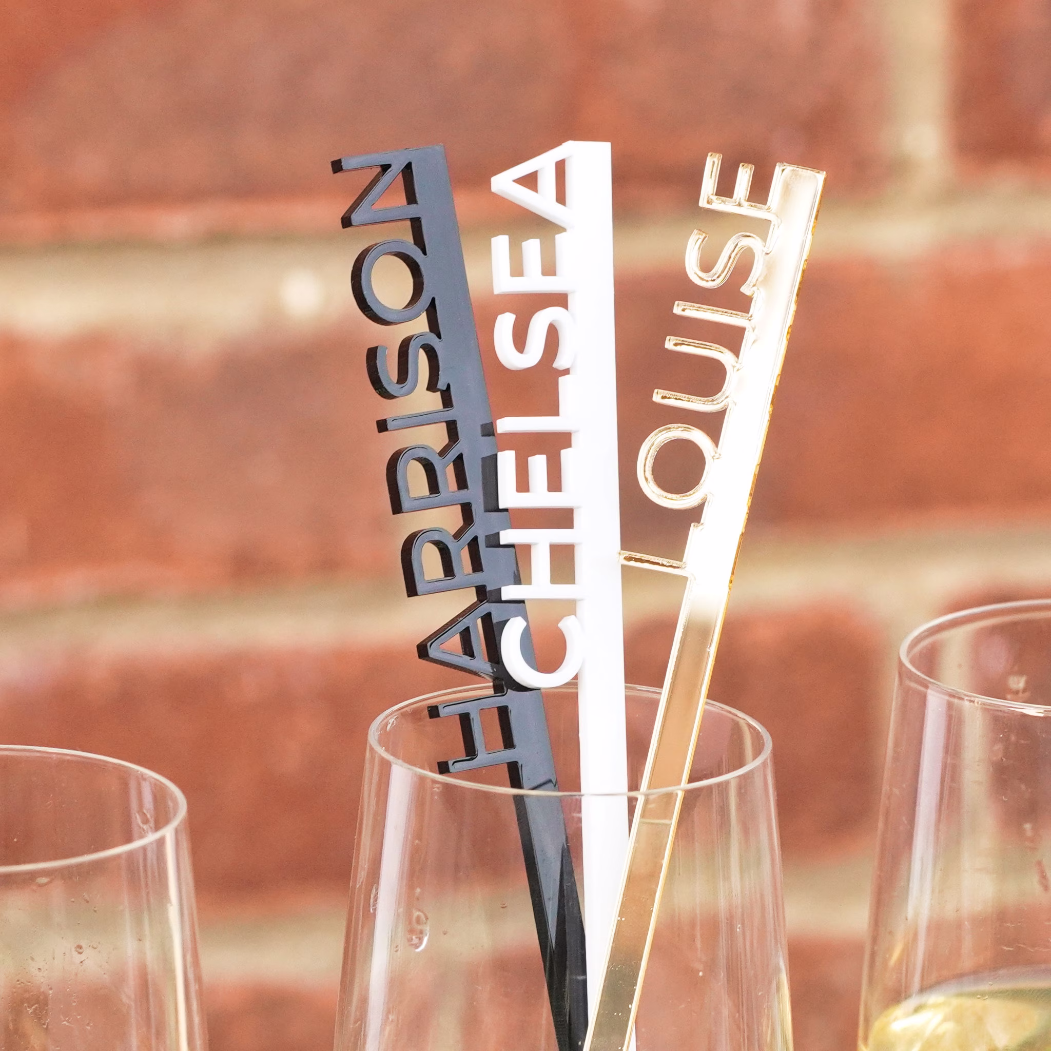 Acrylic Wedding Name Place Cards Ideas Personalised Drink Stirrers Tags Names Favours Setting Cocktail Stirrer