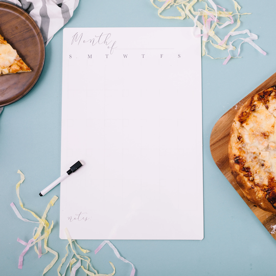 Modern Clean Whiteboard Calendar | Magnetic Office Kitchen Primrose Collaboration