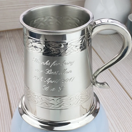 Personalised Wedding Party Embossed Tankard